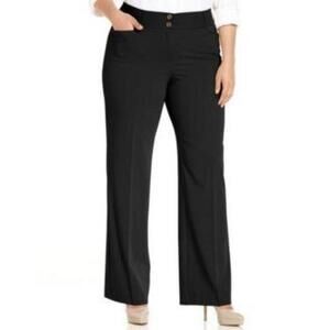 Alfani Plus Size Curvy-Fit Slimming Pants Black 28W